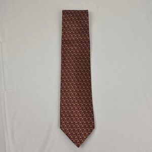 Cremieux Limited Edition Men's Tie 100% Silk Red / Made in Italy /61"x3.75"